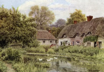 Cottages at Lake, Near Salisbury, Wilts